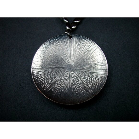 Silver & Pink Flower Pendant Necklace By NY 18" Chain 3" Extension - Picture 4 of 4